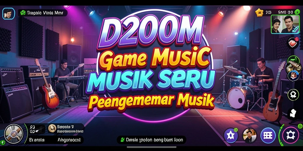 Tampilan gameplay D200M yang seru dengan berbagai lagu.