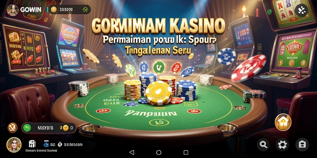 Tampilan gameplay Kasino yang menegangkan di GOWIN.