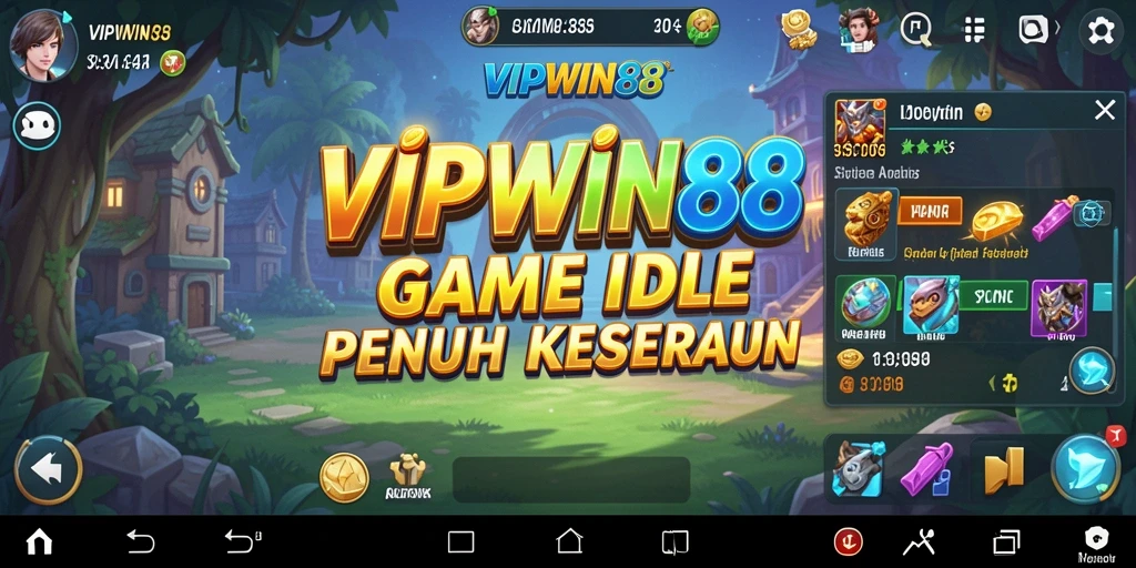 Tampilan screenshot gameplay <strong>VIPWIN88</strong> yang menampilkan kemajuan karakter di game Idle.